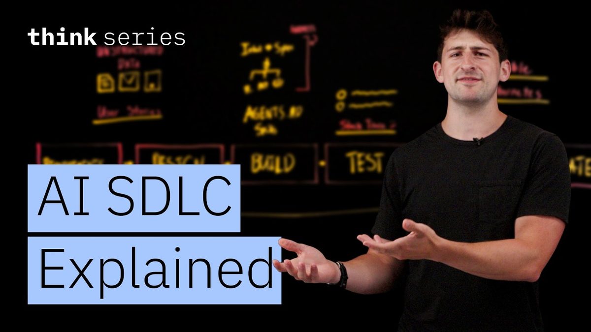 Video thumbnail: Cedric Clyburn in front of a whiteboard showing the six phases of the software delivery lifecycle
