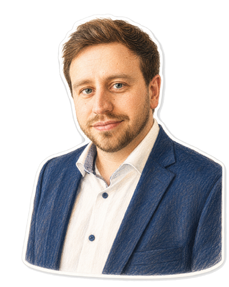 Illustrated portrait of Nicolas Pieper